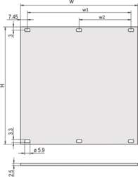 Schroff Front Panel, Unshielded, 4 U