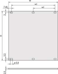 Schroff Front Panel, Unshielded, Screw Assembly