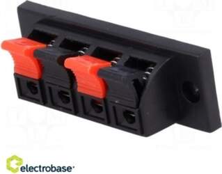 Terminal; loudspeaker; stereo; for panel mounting