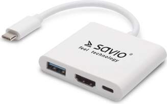 Adapteris Savio USB Type-C - HDMI