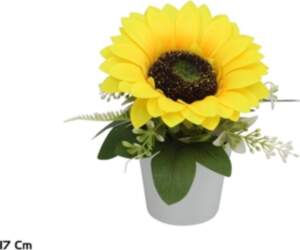 Artificial Sunflower Pot 17 cm, 18x20x17