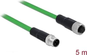 Delock Network cable M12 4 pin