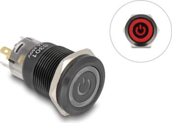 Delock Push Switch for Installation black