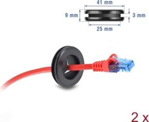 Delock Rubber Cable Bushing round Ø