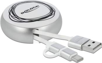 Delock USB 2 in 1 Retractable
