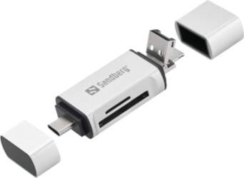Sandberg Card Reader USB-C+USB+MicroUSB 136-28
