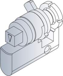 Schroff Novastar Lock Cylinder, Square Lock