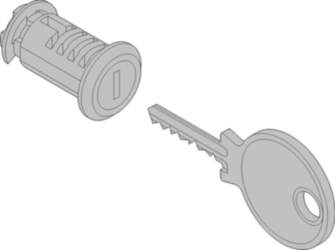 Schroff side panel handle with lock