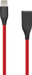 Silicone Cable USB- Lightning, 1m (red)