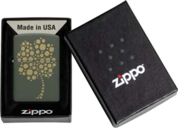 Zippo Lighter 48501 Four Leaf Clover
