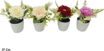 Artificial Camellia Pot 17 cm, 12x20x17