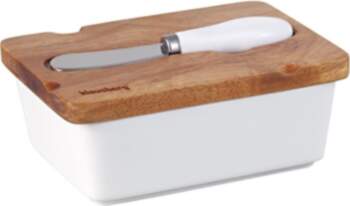 Ceramic butter dish, 15 × 10