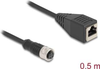 Delock M12 Adapter Cable D-coded 4