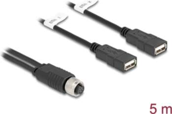 Delock M12 Cable A-coded 8 pin