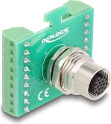 Delock M12 Transfer Module Adapter A-coded