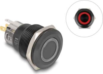Delock Push Switch for Installation black