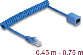 Delock RJ45 Coiled Cable plug to