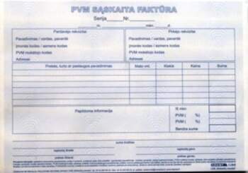 VAT invoice 1+1 SC, A5, 2