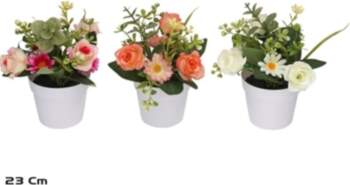 Artificial Rose Bud-Daisy In Pot 23