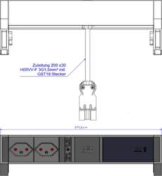 Bachmann DESK2 2xCH 1xUSB C 60W