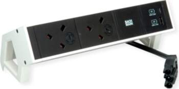 Bachmann DESK2 2xUK 1xUSB A/C 22W