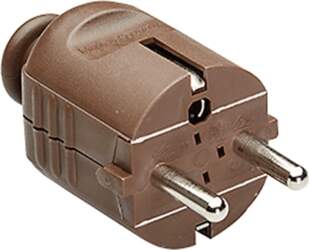 Bachmann earthing contact plug, brown break-proof