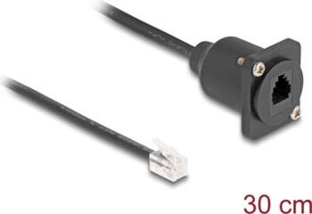 Delock D-Type RJ10 cable plug to