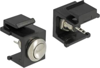 Delock Keystone Push-button black 86402