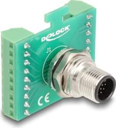 Delock M12 Transfer Module Adapter A-coded