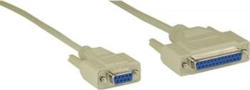 InLine DB-9 - DB-25, 2m, Szary