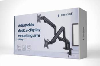 Monitora stiprinājums Gembird Adjustable Desk 2-display