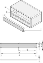 Schroff Front Panel 1 U, 84