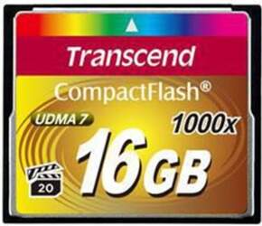 Karta Transcend 1000x Compact Flash 16