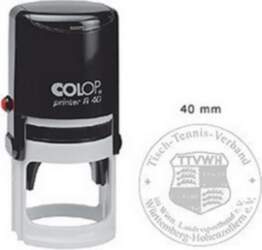 Zīmogs COLOP Printer R40, melns korpuss