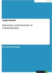 Importance and Functions of Communication