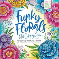 Funky Florals Art Coloring Book: 60