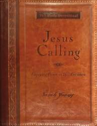 Jesus Calling, Large Text Brown Leathersoft