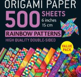 Origami Paper 500 sheets Rainbow Patterns