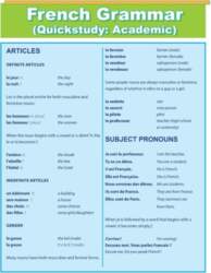 French Grammar: Quick Study Academic