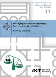 Certifying Software Component Performance Specifications