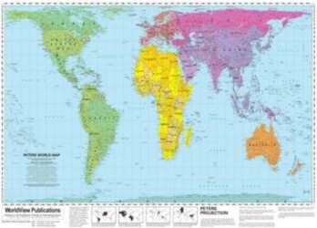 Peters Projection World Map (Flat, rolled)