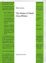 The Dialect of Gharb (Gozo/Malta)