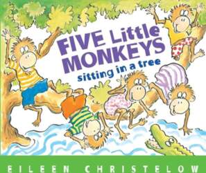 Five Little Monkeys Sitting in a