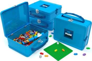 Plus-Plus - Suitcase Metal blue, 600