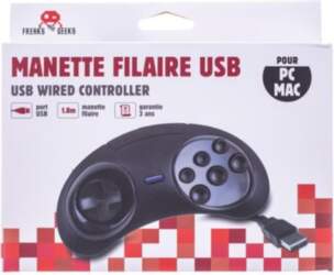 6-button USB Controller MEGADRIVE shape for