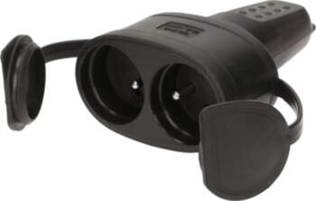 ORNO Double rubber plug-in socket