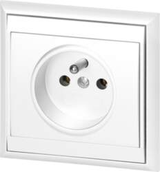 ORNO Flush-mounted single socket 2P+E Luna