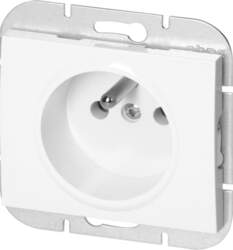 ORNO Flush-mounted single socket 2P+E Onyx