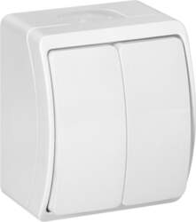 ORNO Surface-mounted two-button switch AQUATIC IP44