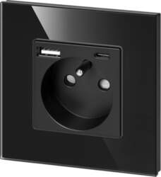ORNO Wall socket 2P+E with USB-A